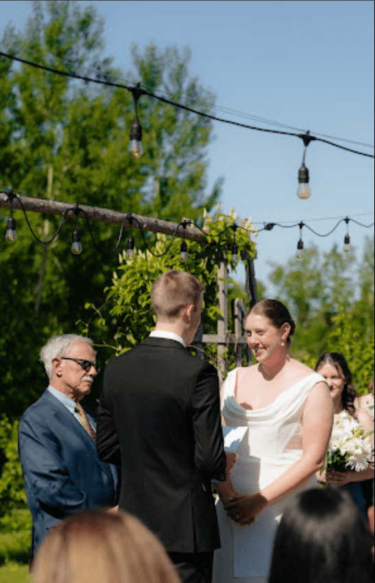 Wedding testimonial photo for Finnegan Kummer