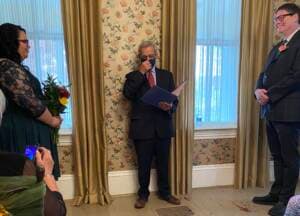 Wedding testimonial photo for April and Devin Quinn